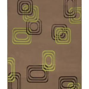 Super okazja Dywan  nowoczesny Kwadraty jasny brąz 160 cm x 225 cm