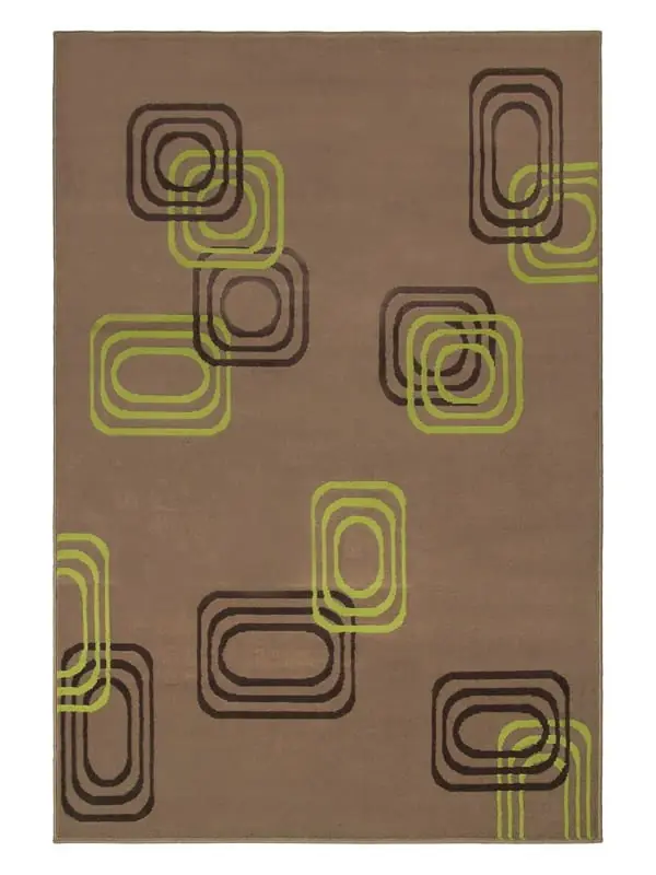 Super okazja Dywan nowoczesny Kwadraty jasny brąz 160 cm x 225 cm