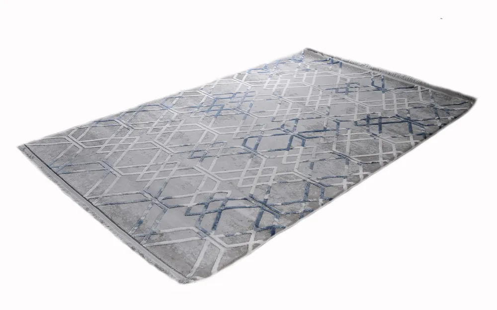 Dywan akrylowy 3 D Experience szaro-niebieski 160 cm x 230 ( Wyprzedaż