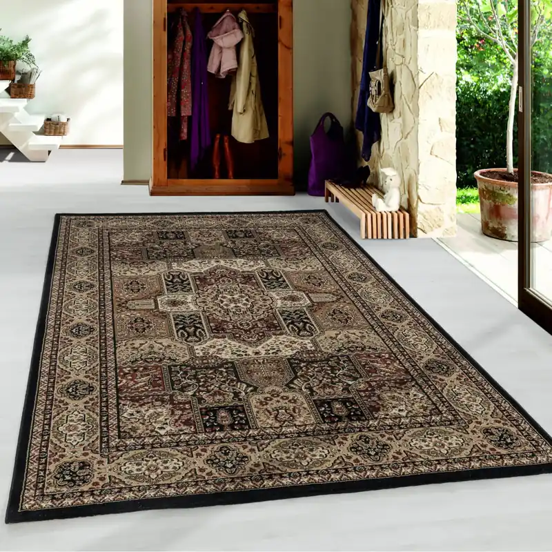 Zniżka Dywan klasyczny Kashmir beżowo-czarny 160 cm x 230 cm