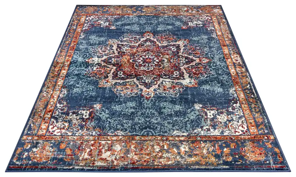 Zniżka Dywan klasyczny Luxor Rozeta niebieski 200 cm x 280 cm