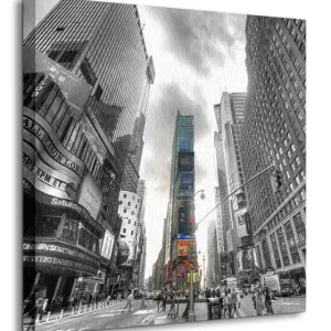 Zniżka Times Square Silver New York - obraz na płótnie
