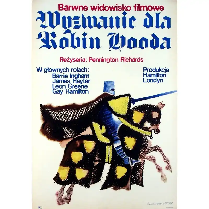 A Challenge for Robin Hood, Polish Film Poster Designed by Andrzej Bertrandt, 1969 Tylko do końca tygodnia