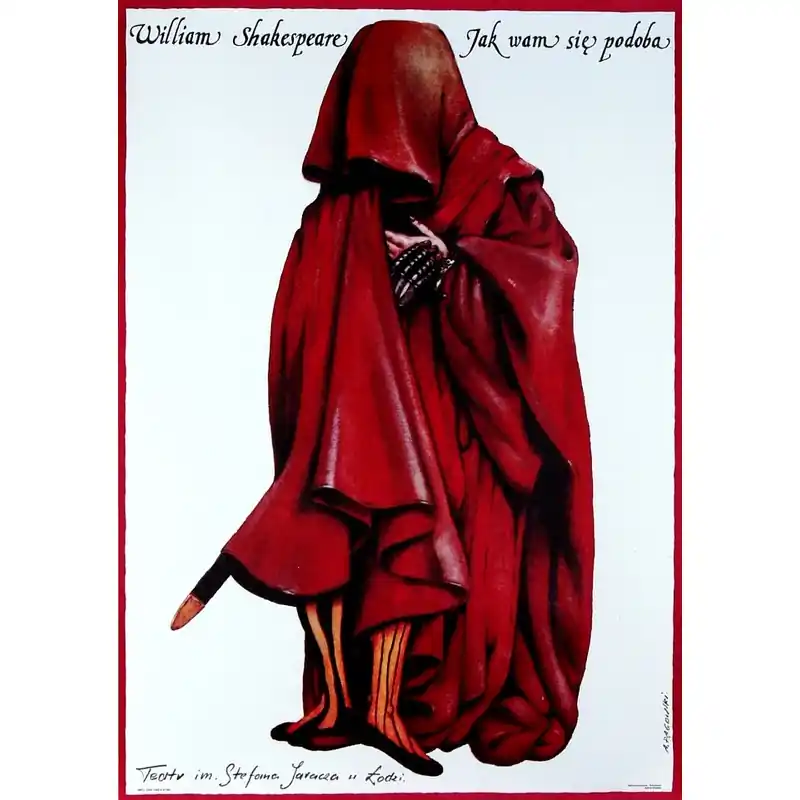 As You Like It - Shakespeare, Polish Theater Poster Darmowy zwrot
