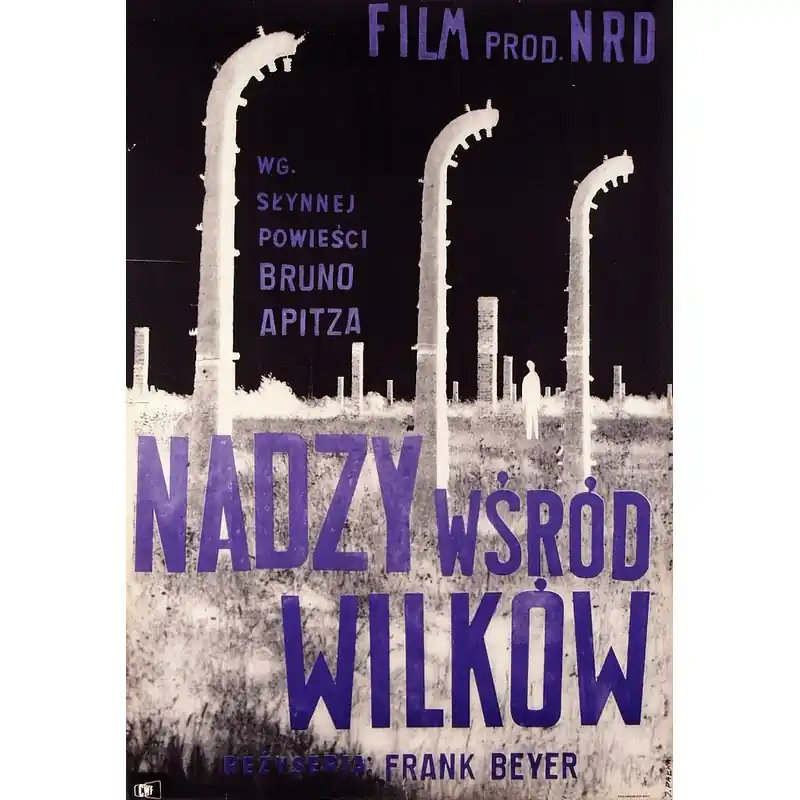 Zniżka Naked Among Wolves, Polish Film Poster Designed by Julian Palka, 1962
