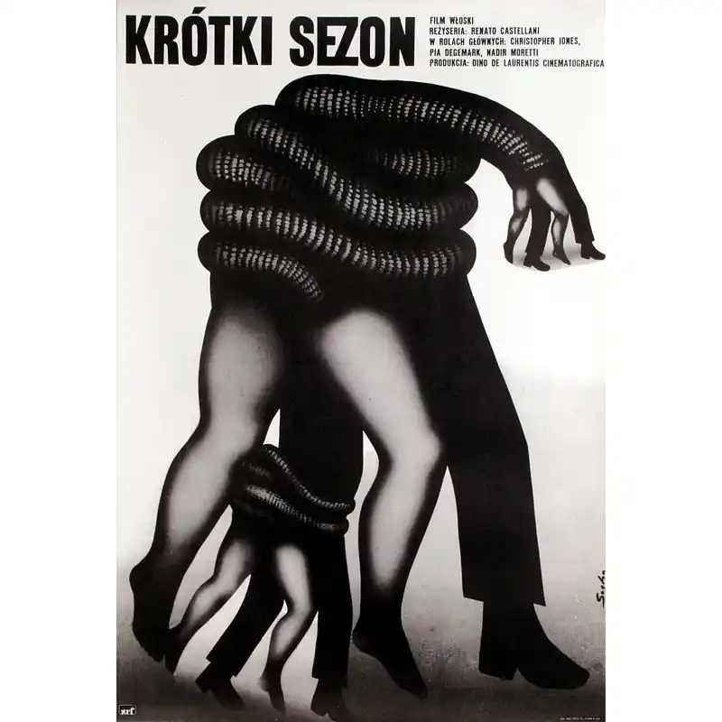 A Brief Season, Polish Film Poster Designed by Romuald Socha, 1977 Dostępne od ręki