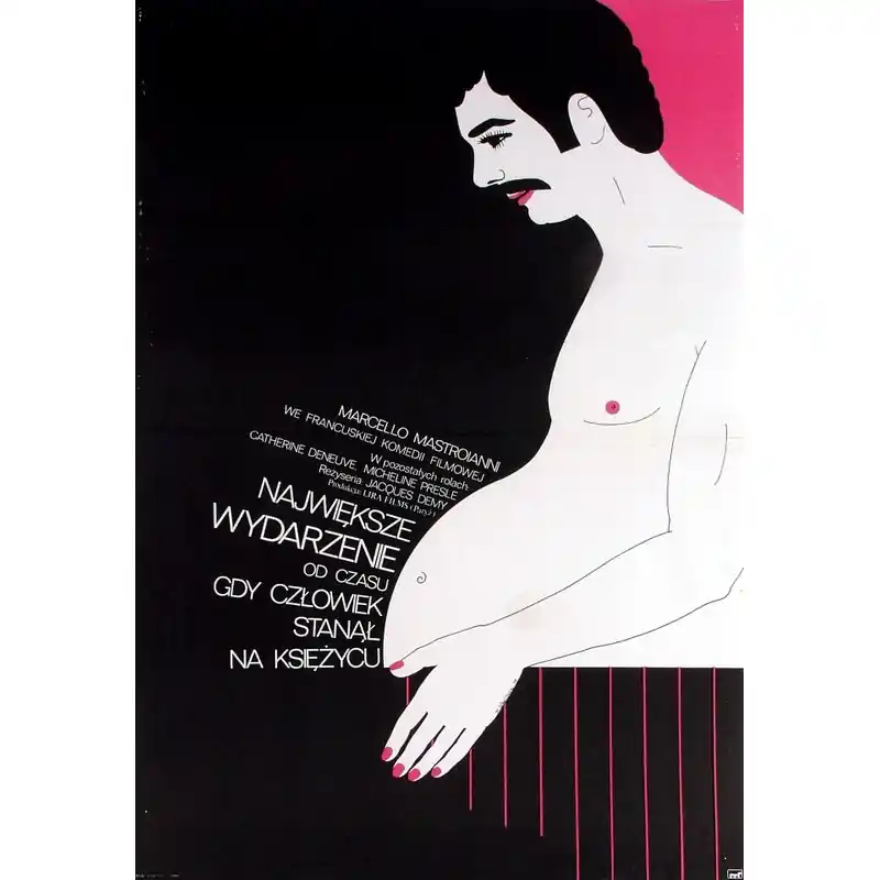 A Slightly Pregnant Man, Polish Film Poster Designed by Mieczyslaw Wasilewski, 1975 Bezpieczna płatność