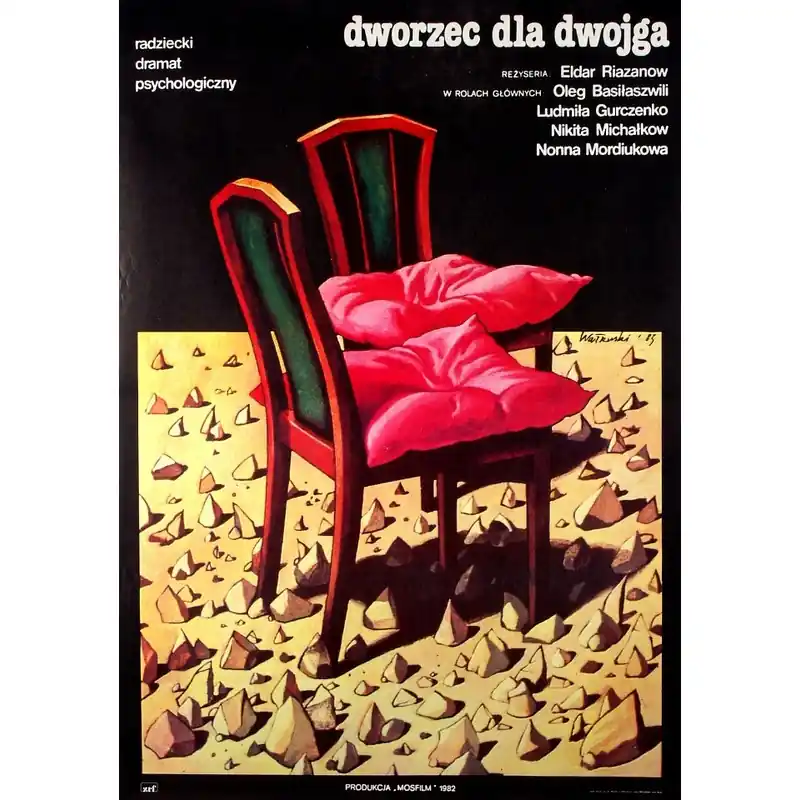 A Station for Two, Polish Film Poster Designed by Wiesław Wałkuski, 1983 Rabat