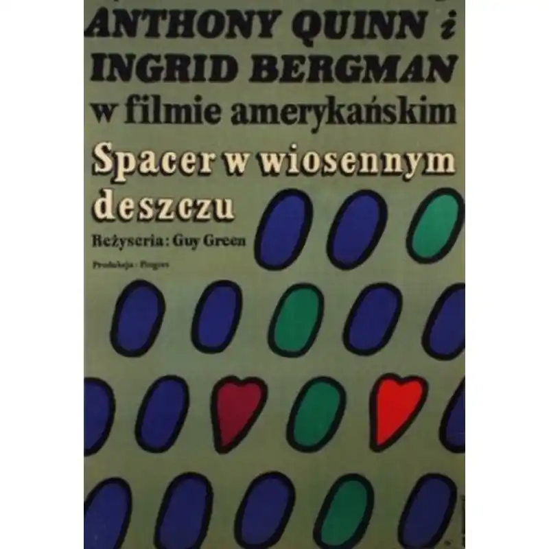 A Walk in the Spring Rain, Polish Film Poster Designed by Jan Młodożeniec, 1972 Nie przegap