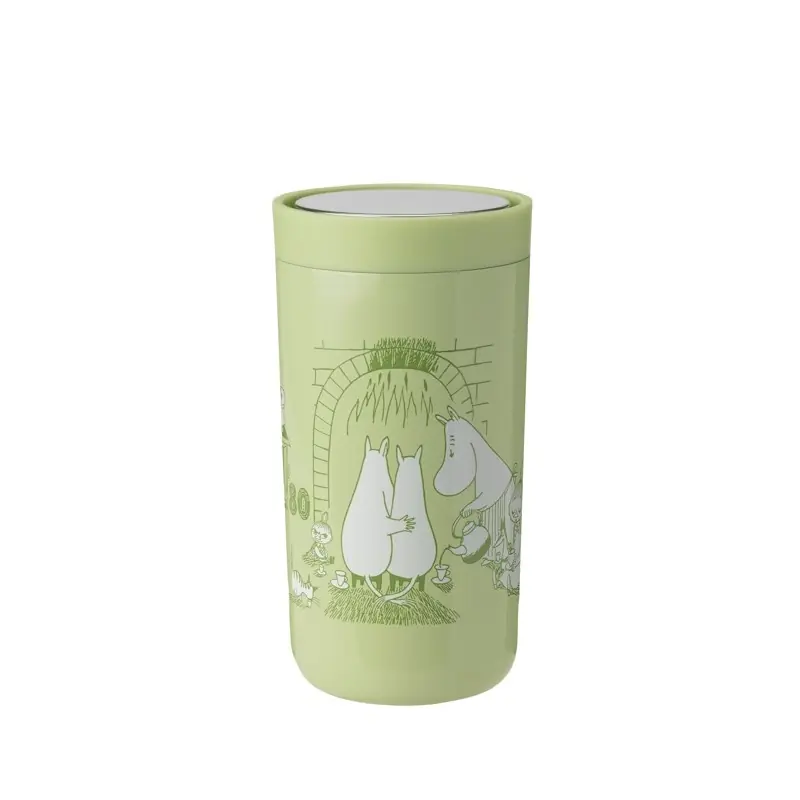 Dostępne od ręki Kubek termiczny To- Go Mumin Home, limonkowy, 200 ml, Stelton
