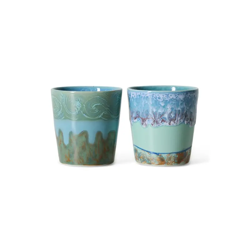 Komplet kubków Self Portrait Van Gogh, 70‘s ceramics, HKLiving Kup online