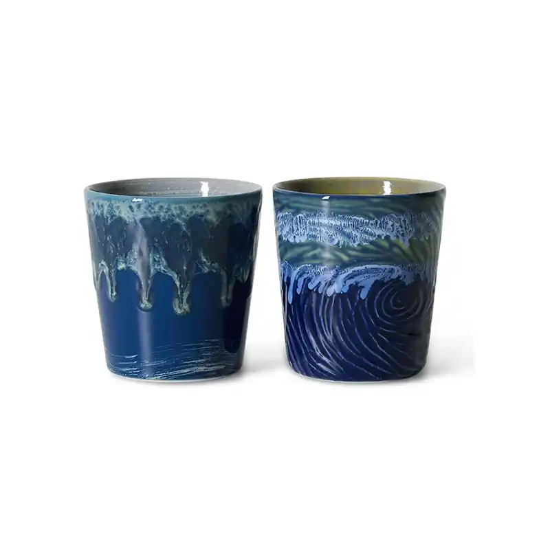 Komplet kubków Starry Night Van Gogh, 70‘s ceramics, HKLiving Wysoka jakość