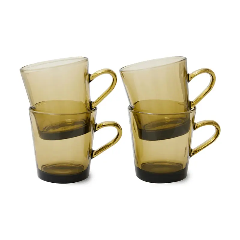 Komplet szklanek 70‘s Mud brown, 4 szt., HKLiving Oferta limitowana
