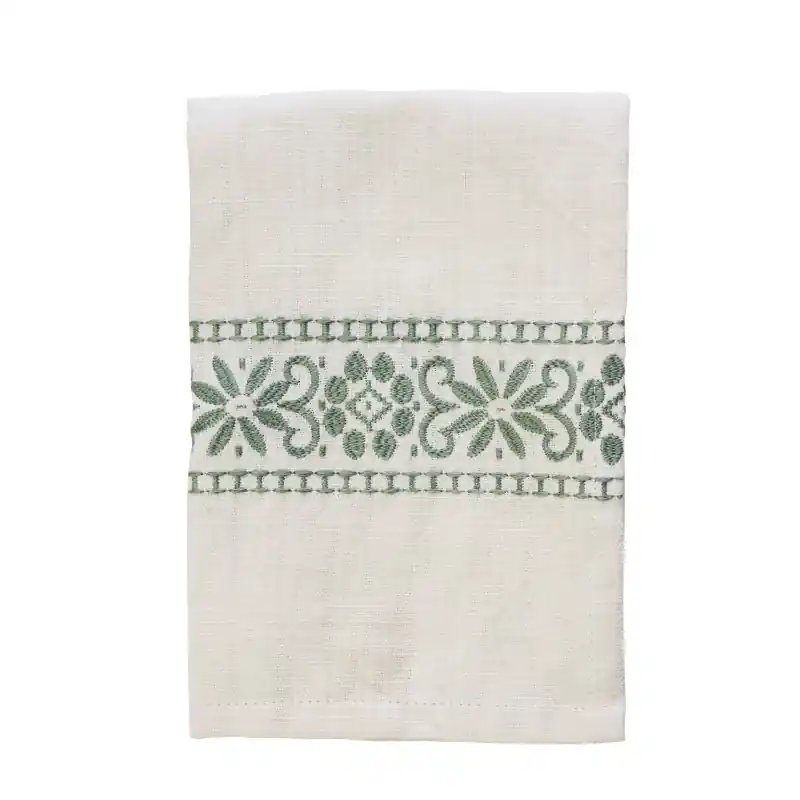 Zamów teraz Ręcznik kuchenny Embroidered, zielony, Madam Stoltz
