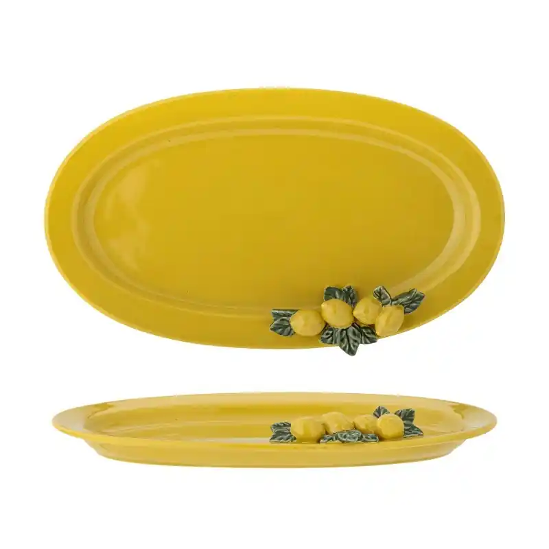 Talerz do serwowania Limone, kamionka, Bloomingville Oferta czasowa