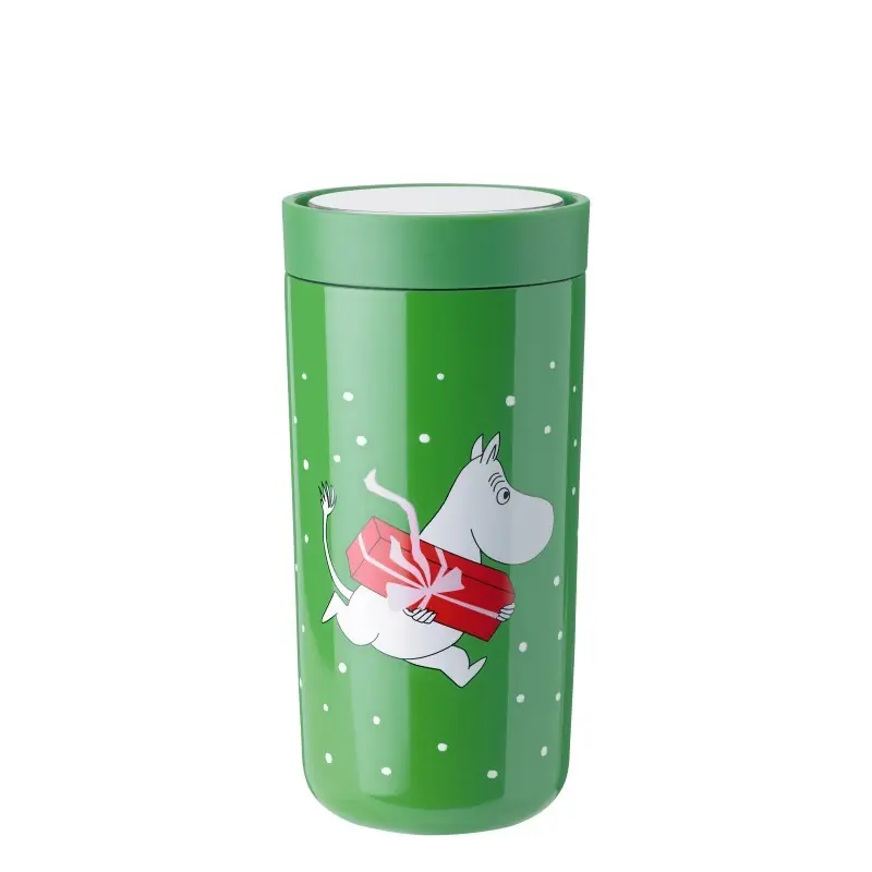 Kubek termiczny To- Go Muminki świateczny, zielony, 400 ml, Stelton Obniżka ceny