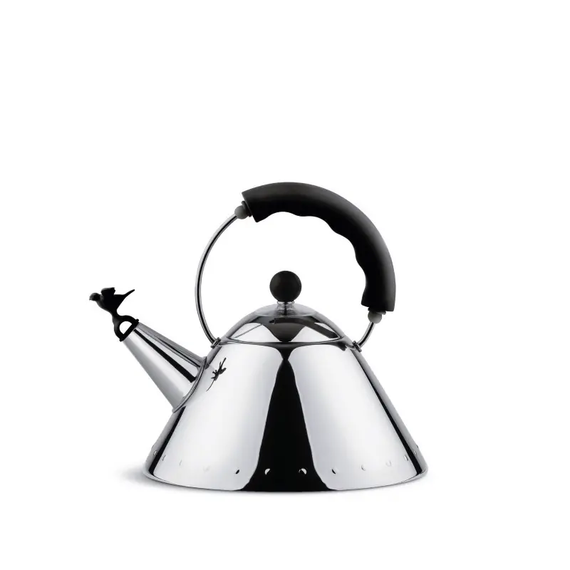 Czajnik z gwizdkiem- ptaszkiem, czarny, Alessi Super okazja