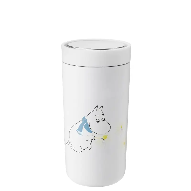 Kubek termiczny To- Go Frost Muminki, biały, 400 ml, Stelton Tylko do końca tygodnia