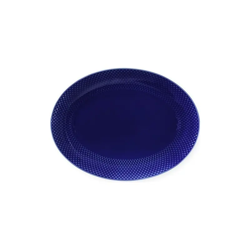Półmisek owalny, Rhombe, granatowy, Lyngby Porcelain Niska cena