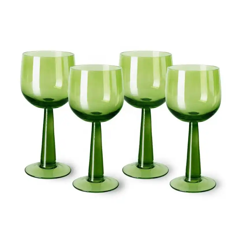 Wysokie kieliszki do wina Emeralds, 4 szt., limonkowa zieleń, HKliving Ostatnia szansa