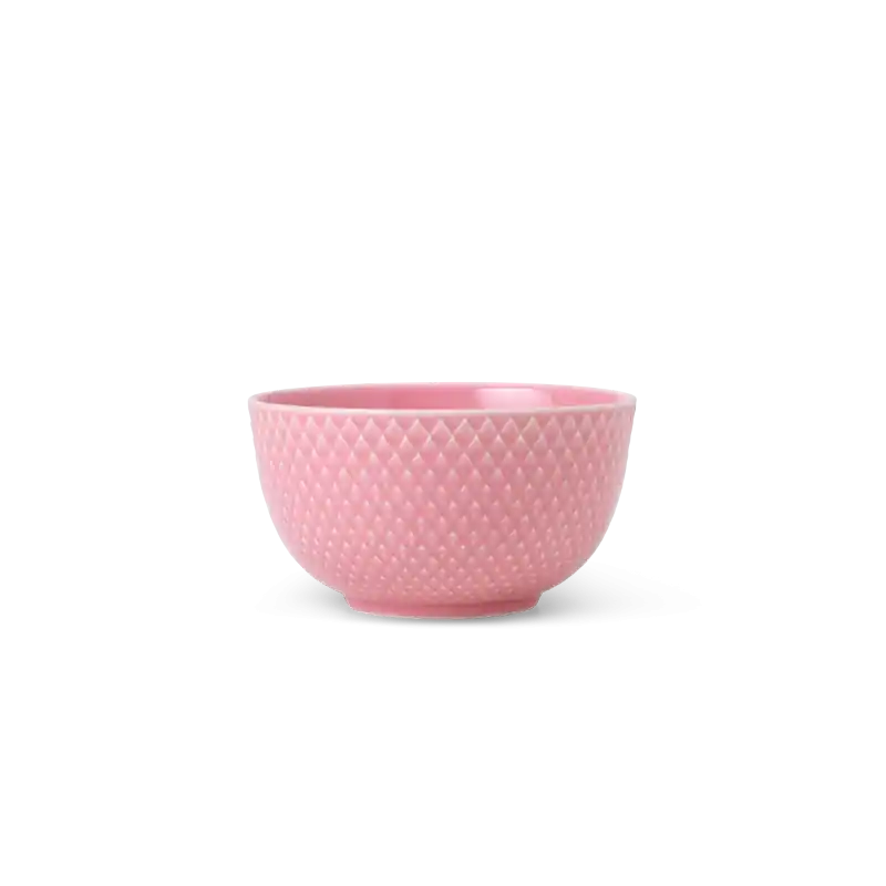 Bezpieczne zakupy Porcelanowa miska Rhombe Ø11 cm, różowa, Lyngby Porcelain