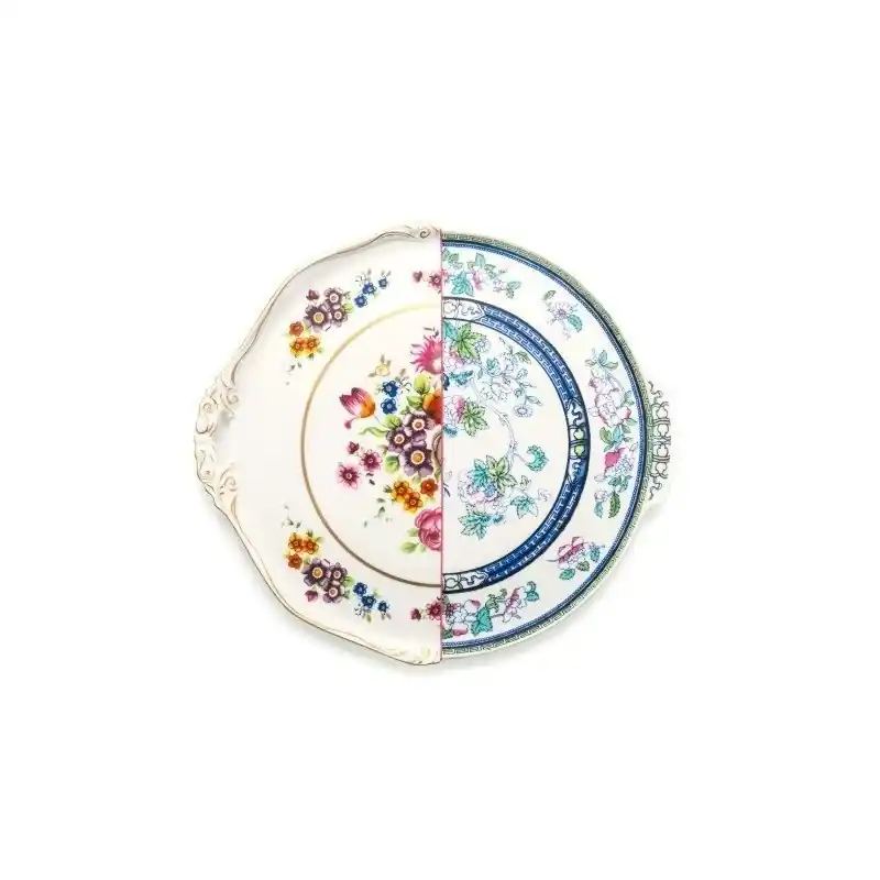 Zamów teraz Okrągła, porcelanowa tacka Hybrid Dorotea, Seletti