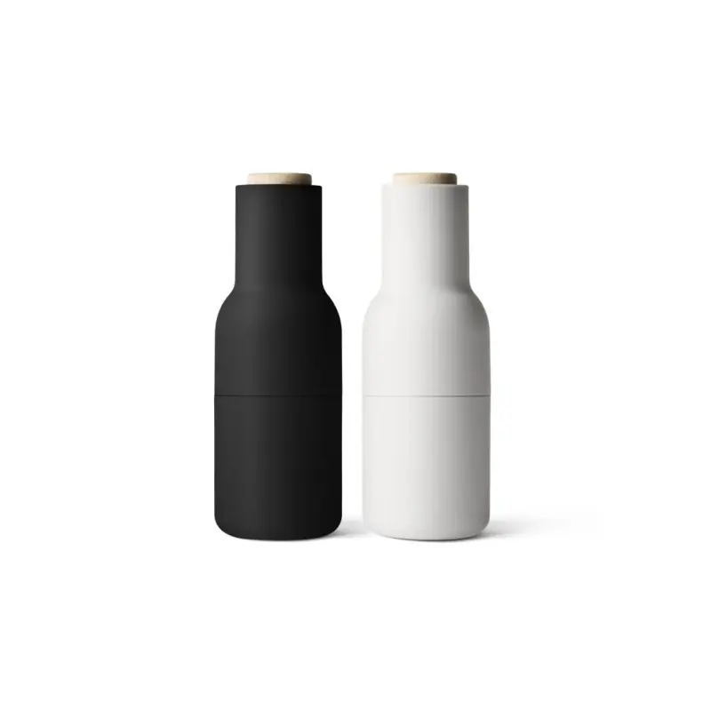 Młynki do soli i pieprzu Bottle Grinder, Ash/Carbon dąb, 2 szt - Audo Super okazja