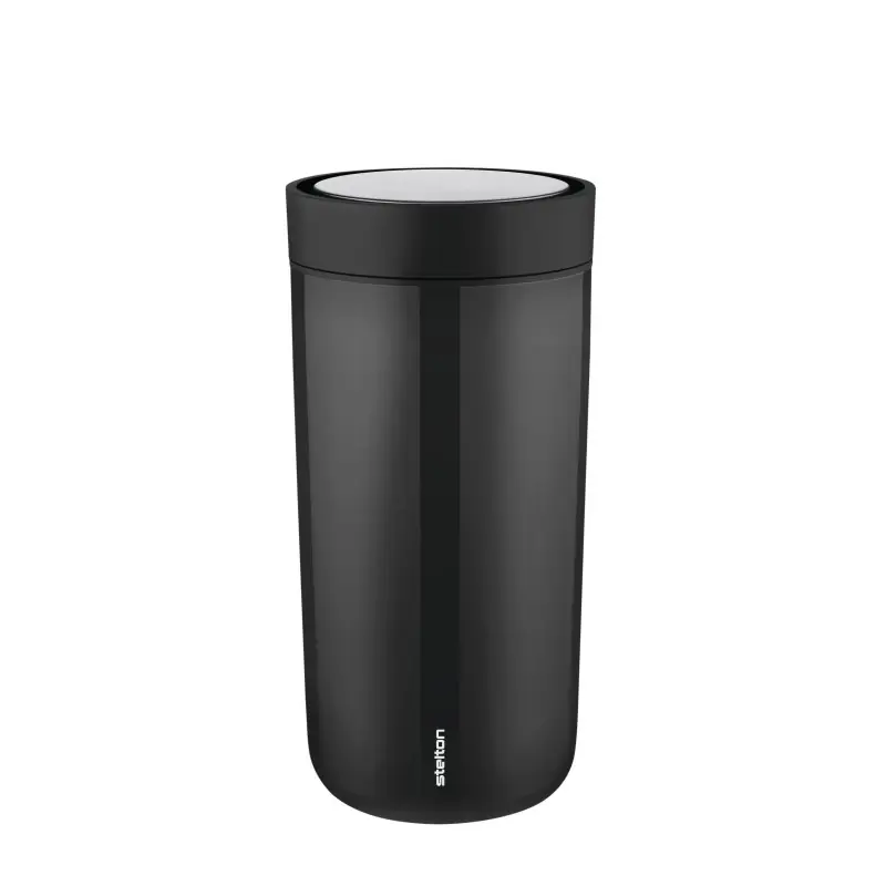 Kubek termiczny, czarny To Go Click 0,4L Stelton Popularny