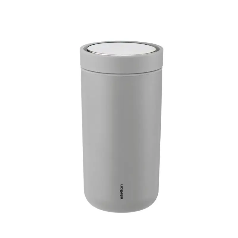 kubek termiczny To Go Click, 0,2 L jasny szary, Stelton Łatwy zwrot