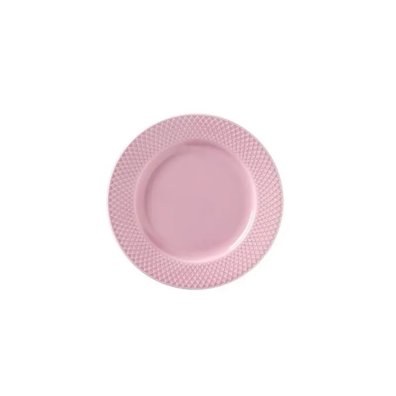 Bezpieczne zakupy Talerz Rhombe Ø21 cm, różowy, Lyngby Porcelain