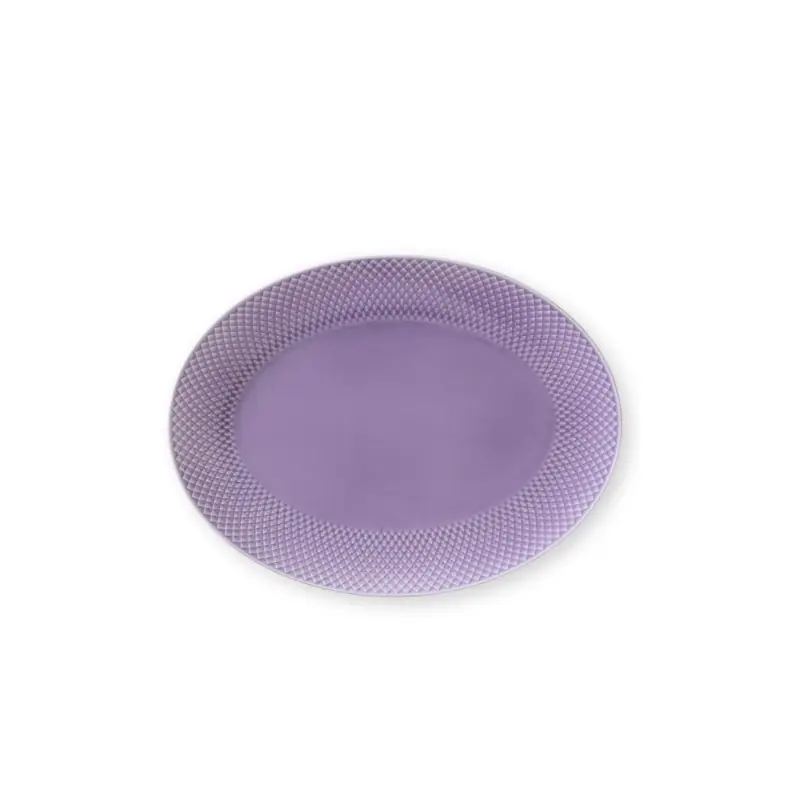 Hit cenowy Talerz do serwowania fioletowy, Rhombe Ø26,5 cm, Lyngby Porcelain