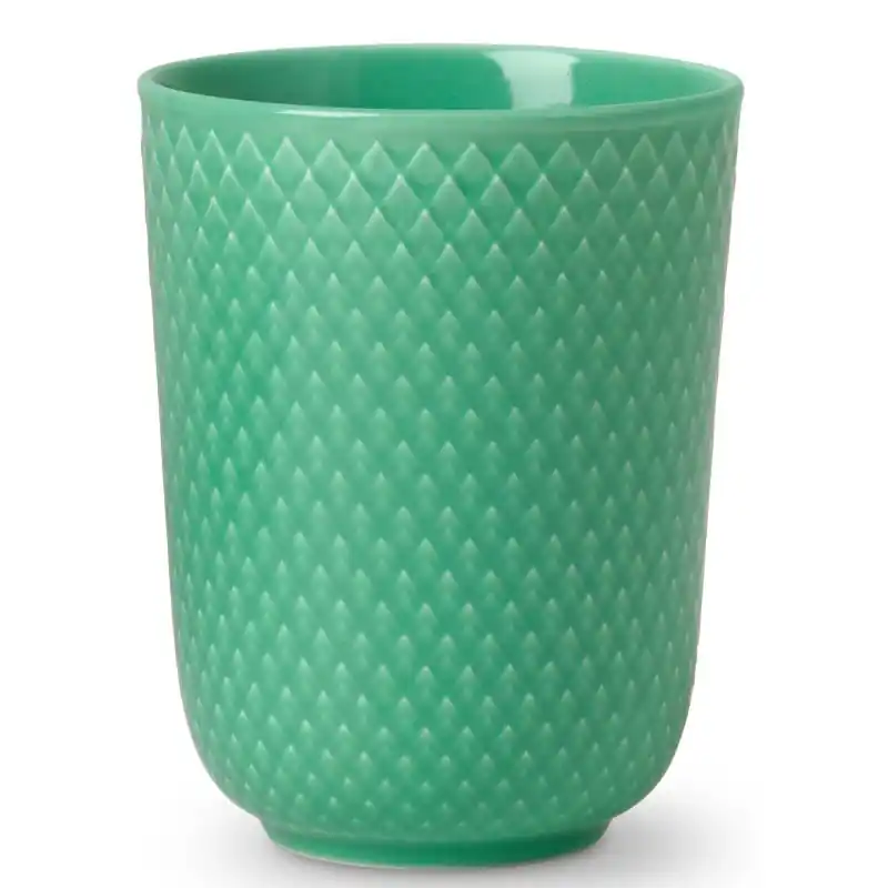 Zielony kubek bez ucha Rhombe, Lyngby Porcelain Wysoka jakość