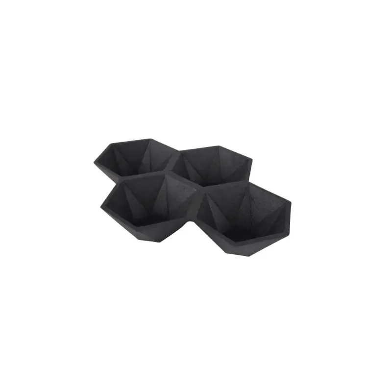 Pojemnik na przekąski Hexagon, czarny, Zuiver Premium
