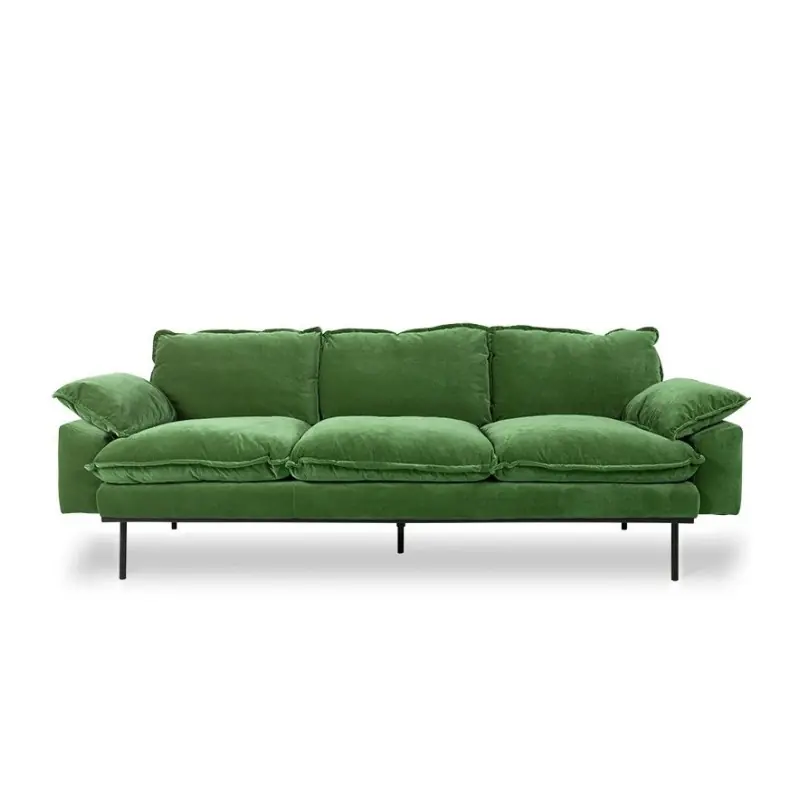 Ostatnie sztuki Zielona sofa Retro 3-osobowa, HKliving