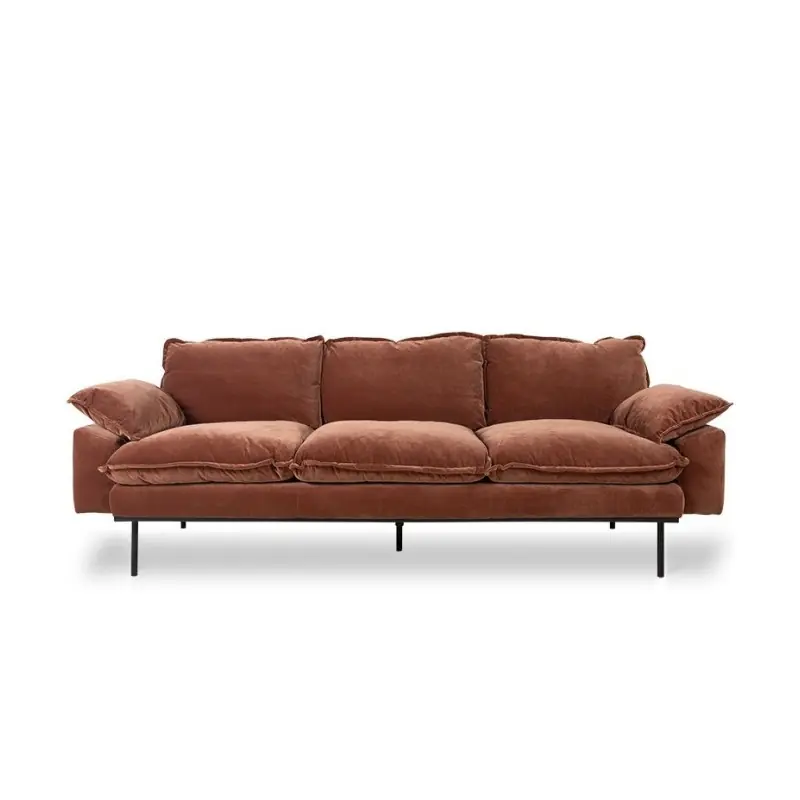 Sofa Retro 3-osobowa w kolorze magnolii, HKliving Zamów dziś