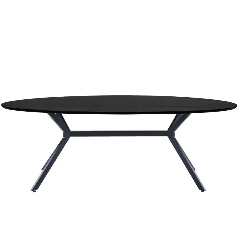 Oferta limitowana Owalny stół do jadalni Bruno, 220x100CM cm, czarny, Woood
