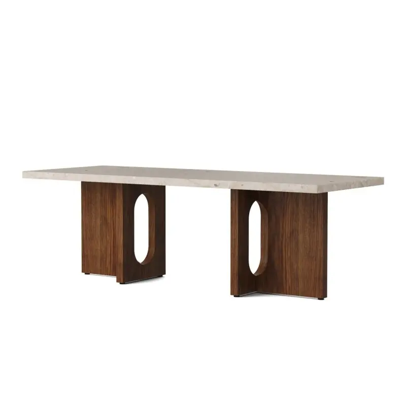 Stolik kawowy 120x45 Androgyne, orzech/kamień, Audo Wyjątkowa oferta