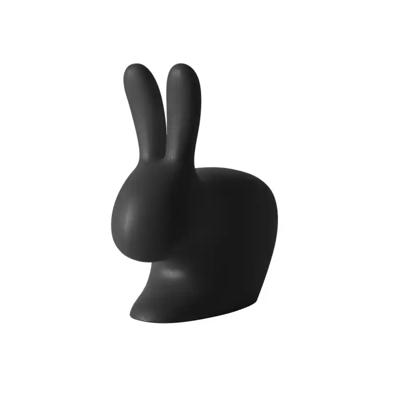 Szybka wysyłka Krzesło Rabbit Chair, czarne, Qeeboo