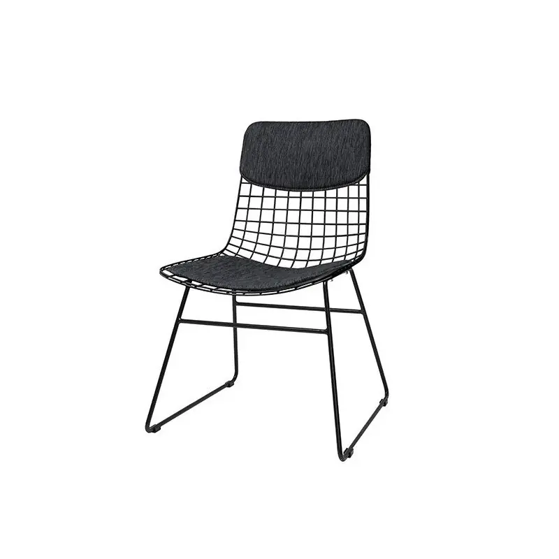 Premium Zestaw krzesło Wire + poduchy Comfort, czarny + czarny, HK Living