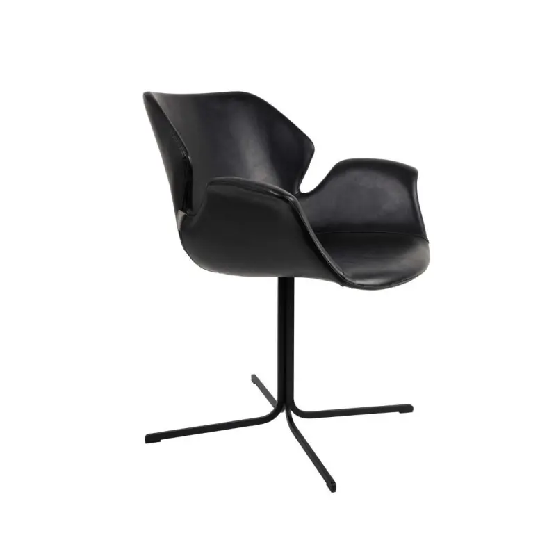 Skórzany fotel Nikki, czarny, Zuiver Oferta limitowana
