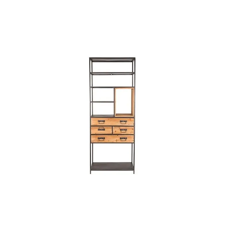 Promocja regał Samuel, szary/naturalny, LuDesign