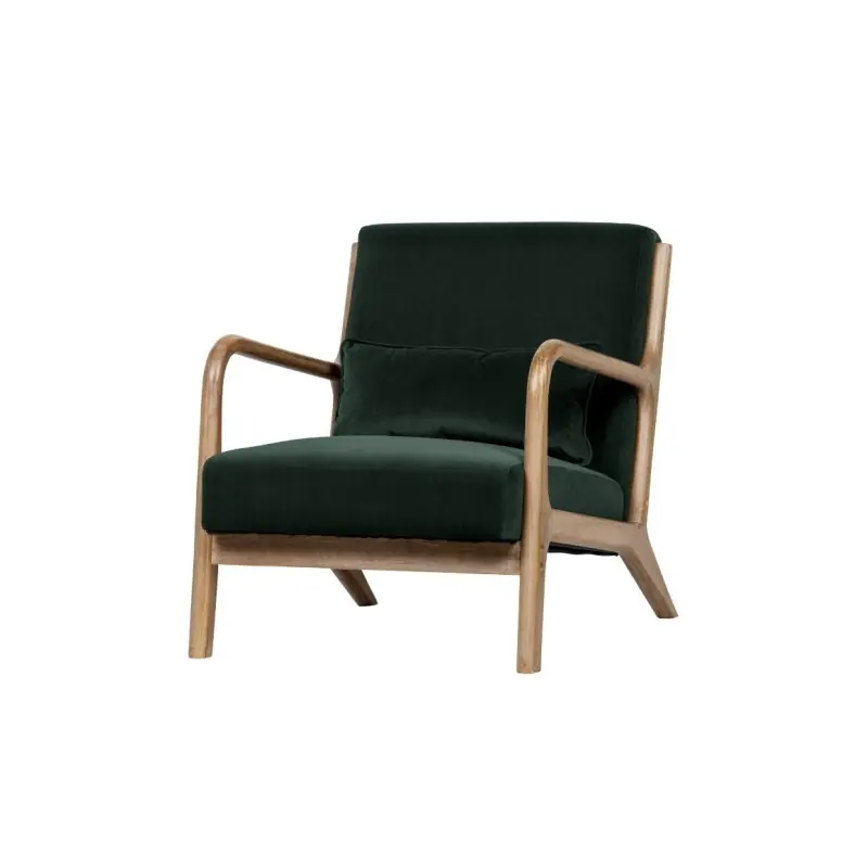 Nowy aksamitny fotel Mark velvet, zielony, Woood