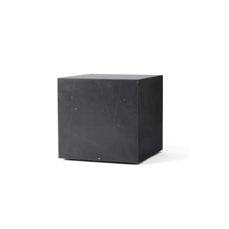 marmurowy postument Plinth Cubic, czarny, Audo Okazja
