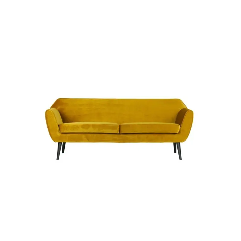 aksamitna sofa Rocco, 187 cm ochre, Woood Ograniczona ilość