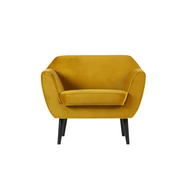 Zamów teraz aksamitny fotel Rocco Velvet, ochre, Woood
