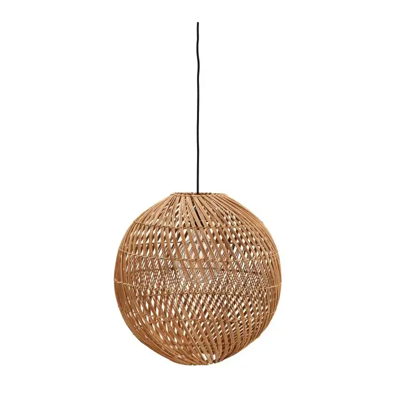 Bezpieczna płatność Rattan okrągła lampa wisząca, Madam Stoltz