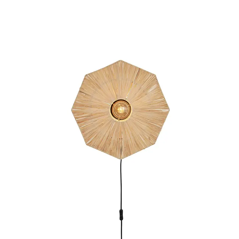 Lampa ścienna Panama Octagon S, naturalna, Good&Mojo Oferta limitowana