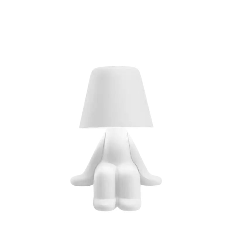 Wysoka jakość Lampa stołowa Sam Sweet Brothers, biała, QeeBoo