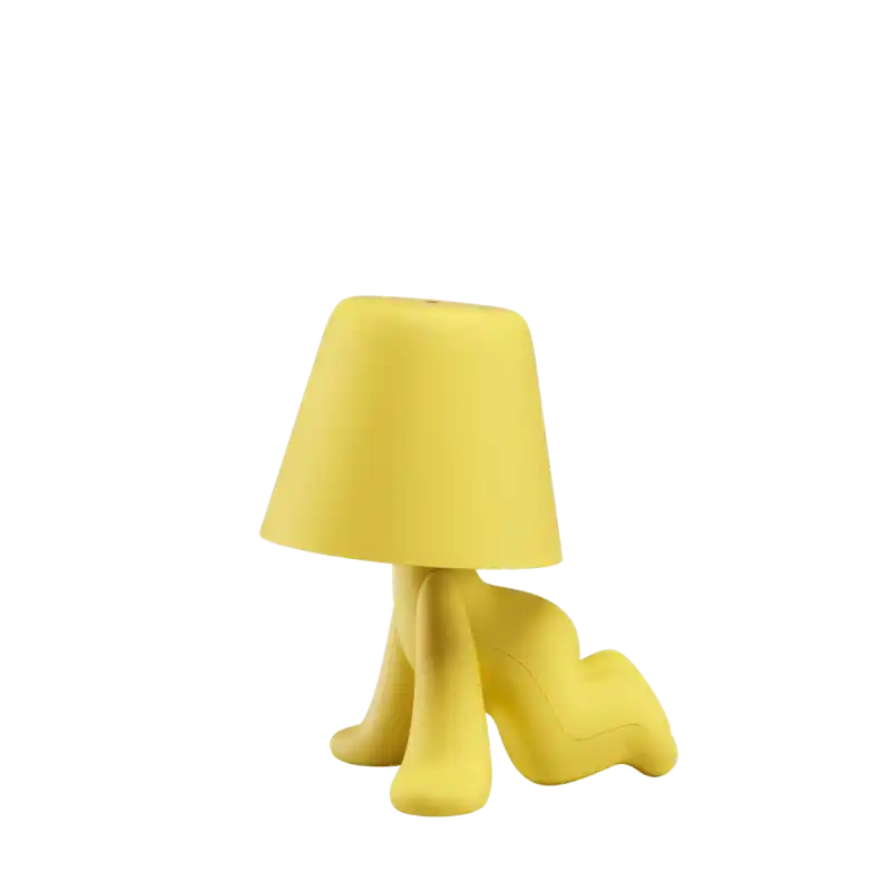 Promocja Lampa stołowa Ron Sweet Brothers, żółta, QeeBoo