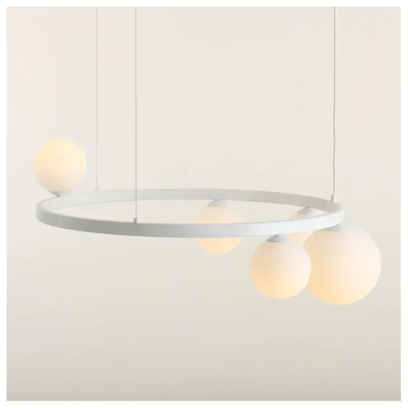Lampa wisząca Garda 5 ring, biała, Aldex Oferta